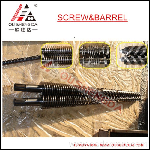 Full Covering 55/110mm Twin Conical Screw&Barrel/Cylinder for Plastic Extruder Machine